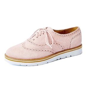 Pink Loafer Oxford Shoes